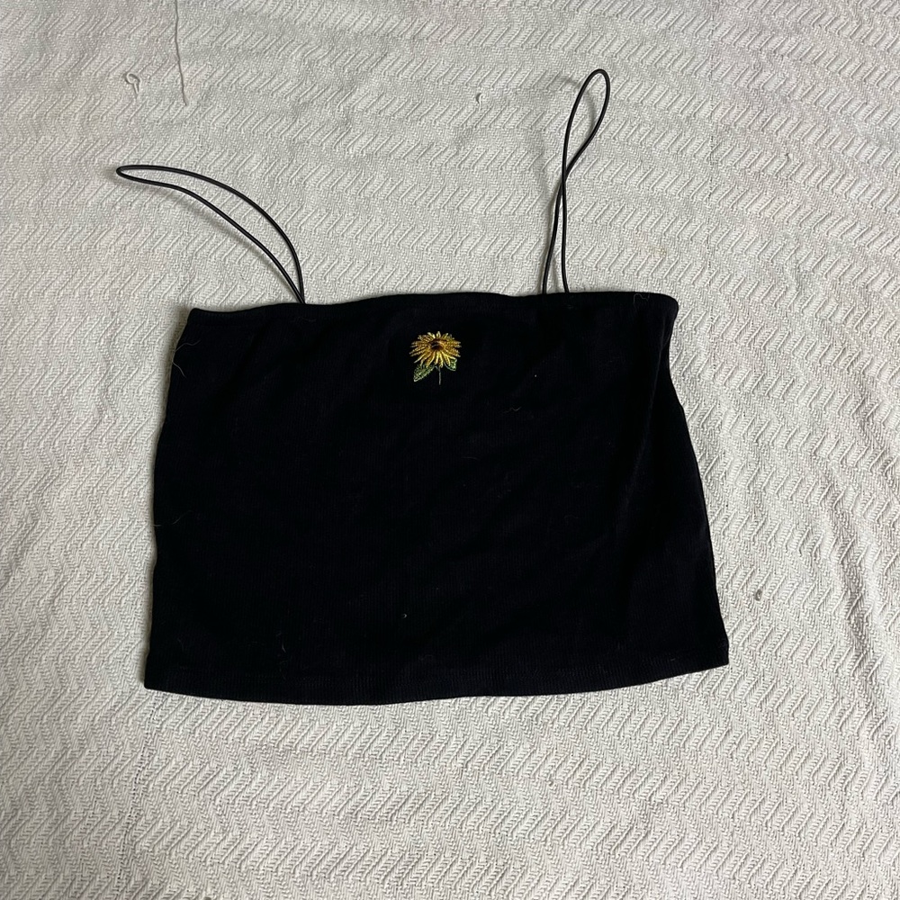 Sunflower cropped tank